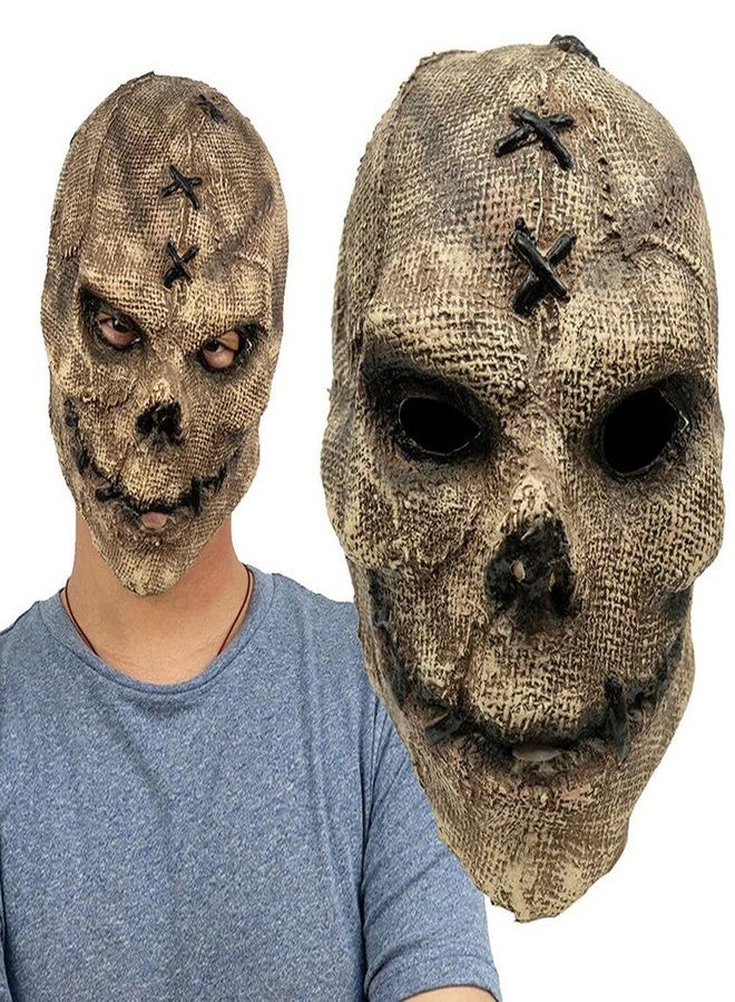 GOODKSSOP Unisex Retro Old Scary Skull Halloween Mask Cosplay Horrible Head Full Face Latex Helmet Creepy Costume Prop for Carnival Themed Party - Image 1